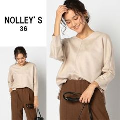 A519【美品♪】NOLLEY'S　ノーリーズ　ダンボールスエードプルオーバーブラウス　ベージュ　10,450税込