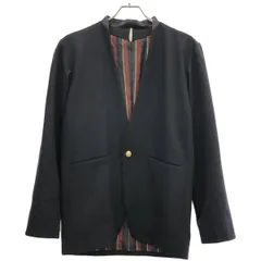 m's braque エムズブラック 22AW no collar S1B jacket ウールフランネルノーカラージャケット 222510 ネイビー 34のサムネイル