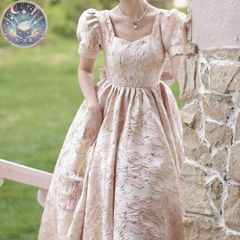 専用　　　【フォロー割】シャンパン色のイブニングドレス♡パール♡半袖♡L 即日発送】【フォロー割】シャンパン色のイブニングドレス♡パール