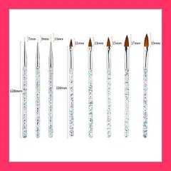 Kingsie ネイルブラシ 8本セット スカルプネイルブラシ ネイル筆 極細 ライナーブラシ ネールアート ペン ジェルネイル アクリル マニキュアツール