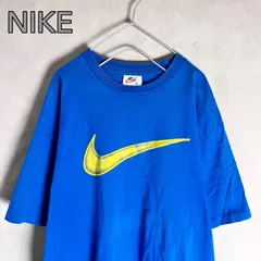 〈レア〉ナイキ◆90s 白タグ　デカロゴ　スウォッシュ　青系　ビッグシルエット