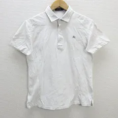 s■日本製■バーバリー/BURBERRY BLACK LABEL 鹿の子地 ポロシャツ【2】白/MENS/41【中古】