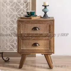 サイドテーブル ヴィンテージ調 引き出し 付き 木目調 スクエア型 おしゃれ かわいい インテリア 北欧調 レトロ調 コーヒーテーブル 贈り物 ギフト