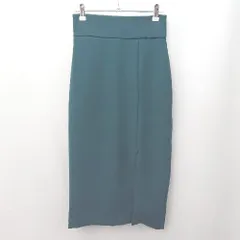 ◇ ⊂ LAGUNAMONN ラグナムーン 無地柄 膝下丈 フレア 無地柄スカート サイズS グリーン系 レディース E  【1507280005859】のサムネイル