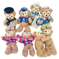 186001 現状品 Disney ディズニー 夏 サマー ダッフィー シェリーメイ ぬいぐるみ バッジ キーホルダー セーラー  七夕 マグネット まとめ売り 8点 タグ付きあり