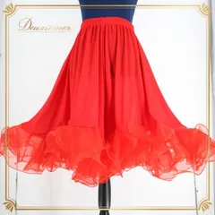 社交ダンス 衣装 スタンダード スカート パニエ ペチコート レッスンウェア レディース オールシーズン レッド系 赤 無地 ICHIOKU イチオク 派手 差し色 シンプル 社交ダンス スカート フリル パニエ 体型カバー レッスン着 赤色 踊り レッスン