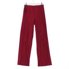 プリーツプリーズ イッセイミヤケ 16AW イージー ワイド パンツ レッド 4【中古】