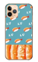 iPhone15plus ケース カバー iPhone15 プラス スマホケース ハードケース えび エビ 海老 寿司 すし シュール おもしろい 面白 可愛い かわいい レトロ カラー01