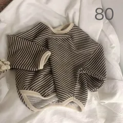 【秋物】10%割引対象　セール　韓国子供服　ボーダー　くすみ　カラー　トップス　Tシャツ　トレーナー　キッズ　ベビー　男の子　女の子　ユニセックス　柔らかい 保育園