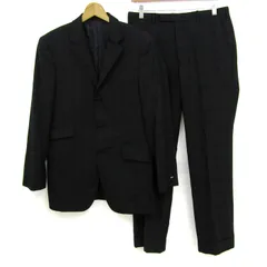 バーバリーブラックレーベル スーツ セットアップ 上下セット スーパー100's 日本製 メンズ 38Rサイズ 黒 BURBERRY BLACK LABEL 【中古】