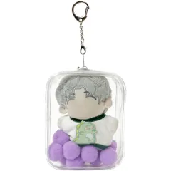 【特売】Umora ケース バッグ 痛バ 防塵 ぬいポーチ お出かけ 人形入れ 全透明 10cmぬいぐるみ用 クリアポーチ 鞄に付ける 推し リング付（スクエア）のサムネイル