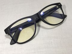 訳あり キズあり　伊達メガネ 度無し ウェリントン フルリム セル マットブラック K071