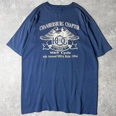 90s 1994 HARLEY DAVIDSON 両面 イーグル ロゴ プリント 半袖 Tシャツ / 90年代 オールド ハーレー ダビッドソン HOG シングル