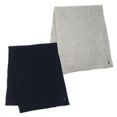 ポロラルフローレン POLO RALPH LAUREN マフラー ウール カシミヤ ニット メンズ レディース POLO ◆新品◆ ネイビー グレー RL-588 RL-589