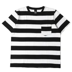 NUMBER (N)INE ナンバーナイン Tシャツ サイズ:4 カート期 復刻モデル ボーダー ポケット クルーネック Tシャツ ブラック ホワイト 黒白 トップス カットソー 半袖 ブランド カジュアルのサムネイル