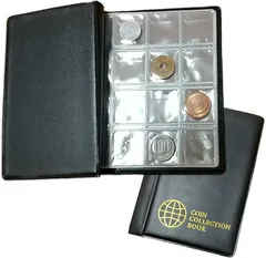 トータルチャーム 記念コインケース コインアルバム 記念硬貨 コイン収集アルバム 収納 コインコレクション 古銭 メダル 貨幣 保管 記念コインケース入れ No1(ブラック 120枚)