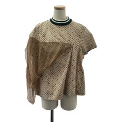 sacai / サカイ | 2019SS | ポルカドット アシンメトリー ブラウス | 2 | ピンクベージュ | レディース