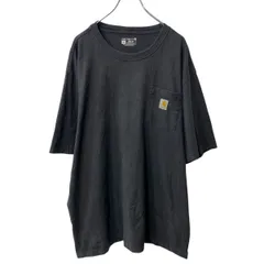 Carhartt 半袖 ポケットTシャツ XL ブラック フェード カーハート ロゴ ビッグサイズ 古着卸 アメリカ仕入 a705-6060