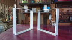 マットホワイトでアイアンな万能金物♪ 50×300×300mm □型 2個セット