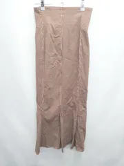 ◇ ⊂ COCODEAL ココディール ステッチ ロング マーメイド スカート サイズ1 ブラウン系 レディース E  【1507100015105】