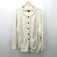 ◇ ⊇ MONO-MART モノマート シンプル 長袖 ニットカーディガン サイズF アイボリー系 レディース E  【1505290039321】