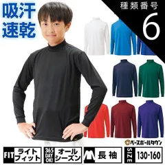 【新品未使用】種類6:(1900)ブラック/140 野球 アンダーシャツ ジュニア 長袖 ハイネック ゆったり ZETT ゼット ライトフィットアンダーシャツ 吸汗速乾 ストレッチ 軽量 BO8920J