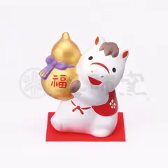 花岡央　馬の置き物　干支 花岡央 馬の置き物 干支 - メルカリ