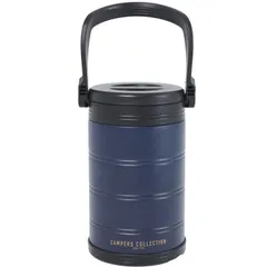 新品 [キャンパーズコレクション 山善] アイスジャグ 氷入れ 5L/2.1L キャンプ アウトドア 真空断熱 保冷 ハンドル付き アイスペール 氷 保冷容器 ネイビー SIC-5L(NV)/SIJ-2.1L(NV)