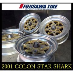 【2001】★レア品　当時物◆COLIN STAR SHARK◆14x6JJ/6.5JJ 4穴 PCD114.3 +11/+17◆4本◆前後違い