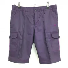 【超美品】アディダス カーゴショートパンツ パープル系 センターシーム  レディース M/M ゴルフウェア サンプル品 adidas
