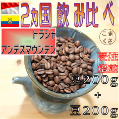 コーヒー豆 お得！ トラジャ×アンデスマウンテン２点セット 合計４００ｇ 自家焙煎 珈琲 こまくさ珈琲