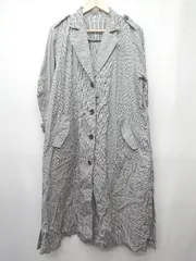 ◇ ◎Θ Mila Owen ミラオーウェン チェック　袖ボリューム 長袖 トレンチ　コート サイズ0 グレー レディース P  【1411070001436】のサムネイル