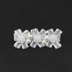 レースリボンのバレッタ