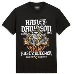 ハーレーダビッドソン 純正 メンズ プリント Tシャツ 半袖 ロゴTシャツ