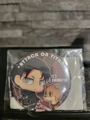 レア物‼️ 渋谷限定‼️ 進撃の巨人 缶バッジ ちみキャラ リヴァイ ハチ公