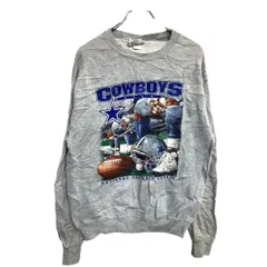 Lee プリントスウェット トレーナー XLサイズ リー グレー USA製 古着卸 アメリカ仕入 t2412-3058