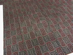 平和屋着物■上質な紬　格子花文　逸品　rt3141