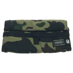 A BATHING APE (アベイシングエイプ) ×PORTER 1ST CAMO LONG WALLET 1ST カモ ロング ウォレット 長財布 グリーン1I33-190-925のサムネイル