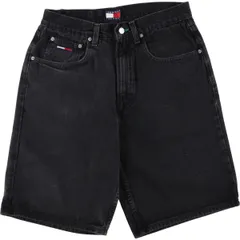 古着 90年代 トミーヒルフィガー TOMMY HILFIGER JEANS ブラックデニムショーツ ハーフパンツ メンズw31相当 ヴィンテージ/eaa568931