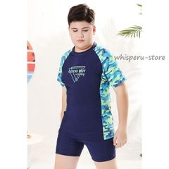 未使用 男の子 水着 ジュニア ぽっちゃりの子 大きいサイズあり キッズ セパレート 上下セット 水着 半袖 ボーイズ 子供 ショートパンツ   