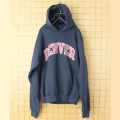 00s USA champion チャンピオン DENVER スウェット パーカー ネイビー メンズS フーディー アメリカ古着　091124aw55