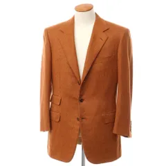 【中古】ブリオーニ Brioni カシミヤ テーラードジャケット オレンジブラウン系【サイズ表記なし（M位）】【メンズ】のサムネイル