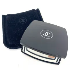CHANEL シャネル　ミロワール ドゥーブル ファセット　コンパクトミラー　ブラック　ロゴマーク