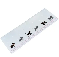 【新着商品】約45cm×120cm 拭けるキッチンマット グレー(キャット)(拭くだけ PVC オカ(OKA)) ビニール)