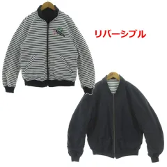 ロデオクラウンズワイドボウル RODEO CROWNS WIDE BOWL RCWB リバーシブルジャンパー 420ASR30-1670 ジップアップ ボーダー ネイビー 紺 ホワイト 白 M