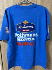 ★アウトレット新品★ L ロスマンズ Rothmans x honda HRC MotoGP Tシャツ NSR 半袖 オートバイ レーシング アウトドア スポーツ