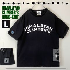 HIMALAYAN CLIMBER'S HAND-KNIT/ヒマラヤン クライマーズ ハンドニット★ハンド刺繍 プリント ポケット付Tシャツ★メンズL  #2504A109