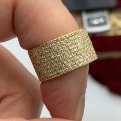 K18  パヴェダイヤ　リング　7.9g 約11号　0.95ct