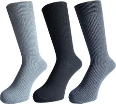 モードセレクト ソックス メンズ あったか 吸湿発熱 靴下 紳士 ビジネス ポカポカ リブソックス 3足セット 色はお任せ(Free Size)