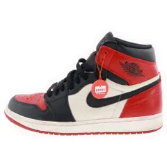 NIKE (ナイキ) AIR JORDAN 1 RETRO HIGH OG BRED TOE 555088-610 エアジョーダン1 ブレッドトゥ ハイカットスニーカー ブラック/レッド US8.5/26.5cm